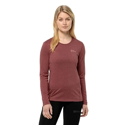 Imagen de Jack Wolfskin Sky Thermal L/S W Camiseta para Senderismo, Apple Butter, S Mujer