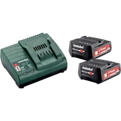 Imagen de Metabo 685300000 COMBO de BATERIAS + CARGADOR_Combo batería Litio Basic Set 2x 2,0 Ah / 12