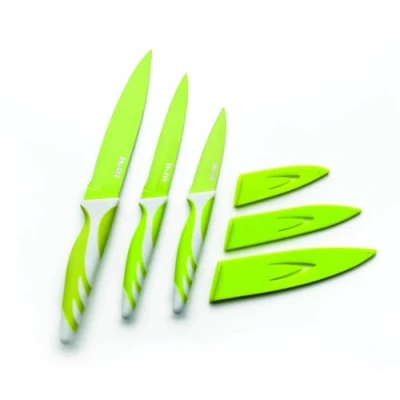 Imagen de Ibili Cuchillo DE Cocina Verde 8,5+12,5+15, Stainless Steel, Centimeters
