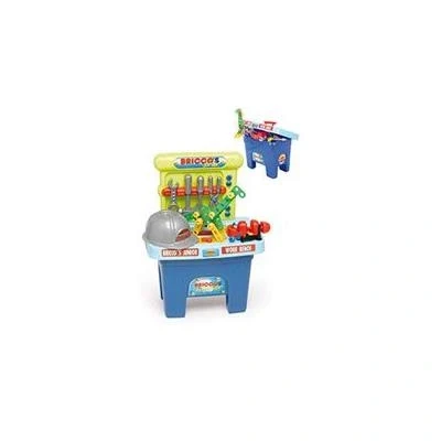 Imagen de Chicos Bricco&#039;s Junior, Banco de Trabajo Juguete con Casco y 53 Accesorios más Incluidos, a Partir 3 Años, Multicolor, Medidas: 44 x 29.5 58 cm (12062)