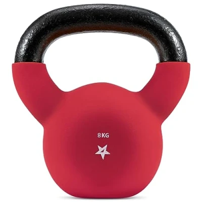 Imagen de Yes4All Pesas rusas con revestimiento de neopreno 8 kg, color rojo