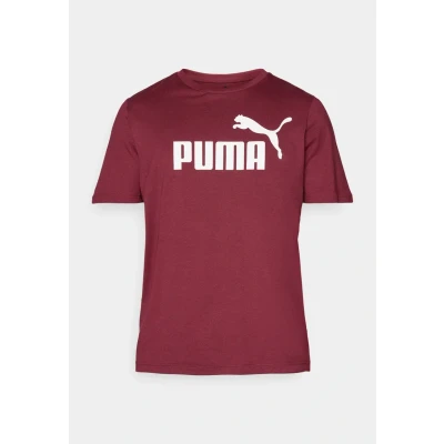 Imagen de Puma LOGO TEE Camiseta estampada, Hombre, Talla: Small, Ruby shimmer