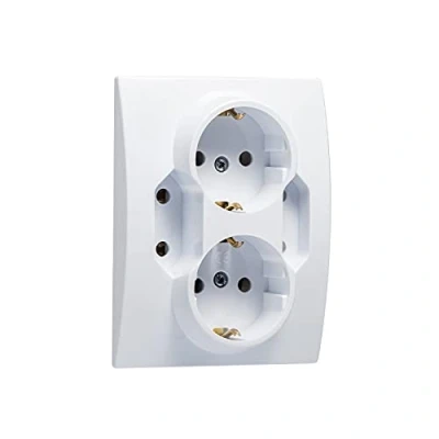 Imagen de Enchufe Schuko de 4 enchufes, empotrable, IP20, 5401, color blanco