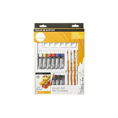 Imagen de Daler Rowney Simply, Set Acrílico, Colores Surtidos, 25 unidades