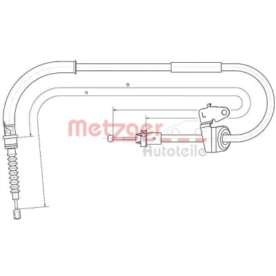 Imagen de METZGER 10.4305 Cable de Freno Mano Atrás izquierda 1433/1290 Discos COFLE MINI: Hatchback