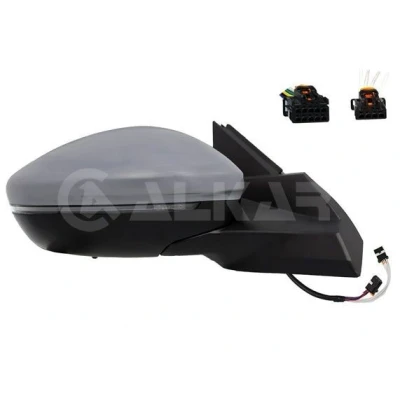 Imagen de Espejo retrovisor Alkar 6148313 derecha imprimado eléctrico calefactable, con sensor de temperatura, abatible eléctricamente, convexo, iluminación