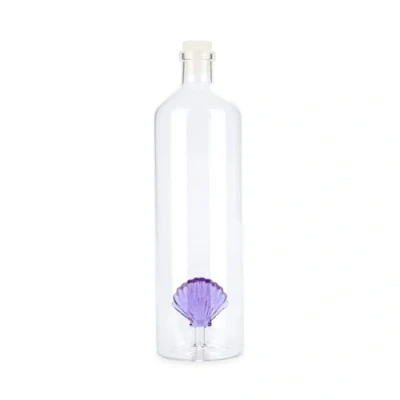 Imagen de Balvi Botella Atlantic Shell Color Lila Hecho a Mano en borosilicato Vidrio 30cm