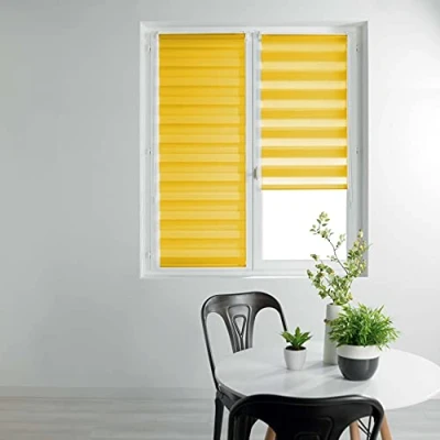 Imagen de Douceur d&#039;Intérieur Estor Enrollable de día y Noche, Color Amarillo, 120 x 180 cm