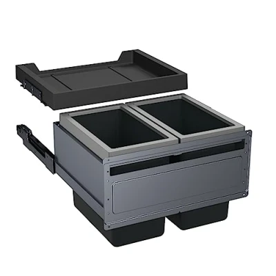 Imagen de Franke FX60 Cubo de basura con 2 compartimentos para la cocina, tapa, x 26 litros