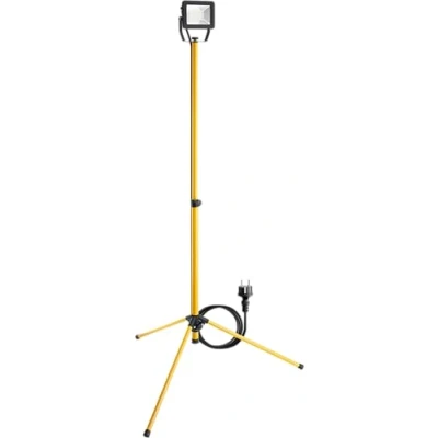 Imagen de goobay Foco LED con trípode telescópico, 30 W, 2550 lm, luz blanca neutra, 4000 K, para interiores y exteriores, IP65, negro/amarillo, 1x Vatios