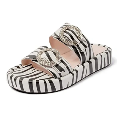 Imagen de L37 HANDMADE SHOES It&#039;s Unusual, Sandalia Mujer, Negro Blanco, 35 EU
