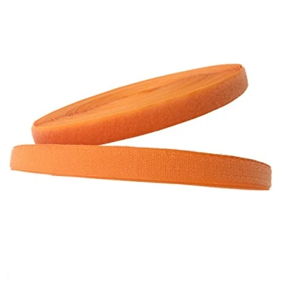 Imagen de TUKA 25m x 20mm Hook y Loop Bandas para coser, no autoadhesivas, 20 mm de ancho, Gancho bucle cinta, vuelta sin adhesivo, Cinta Bucle, naranja TKB5004 orange