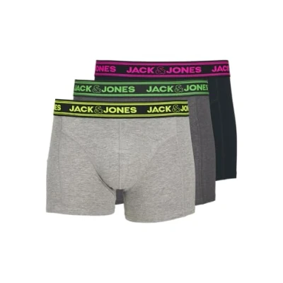Imagen de Jack &amp; Jones Jacethan Solid 3 PACK Culotte, Hombre, Talla: Large, Dark grey melange/navy blazer/light melange