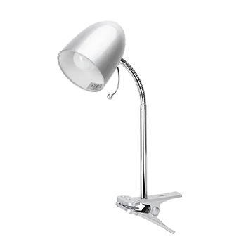 Imagen de Aigostar Lámpara de Escritorio con Pinza Retro， Lampara Lectura sin Bombilla， Flexo LED para Cama Compatible Bombillas Modelo E27 (Máx. 240V)， cable 153 cm， Plata