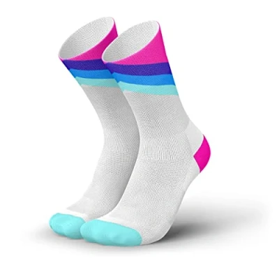 Imagen de INCYLENCE Grades Calcetines de compresión acolchados largos Transpirables Con protección antiampollas Ideales para correr rosado Tallas 39 42