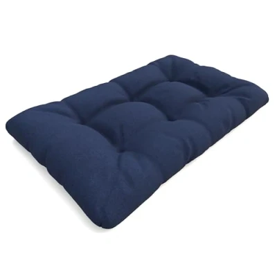 Imagen de POKAR Cojín Asiento aconchadas 120x80x12cm para Europalés/Europalet, jardín o terraza, cómodo sofá de paletas DYI, Interior y Exterior, sin palés, Azul Marino