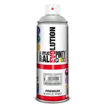 Imagen de Pintura spray Acrílica Brillo PINTYPLUS EVOLUTION 520cc Light grey Ral 7035