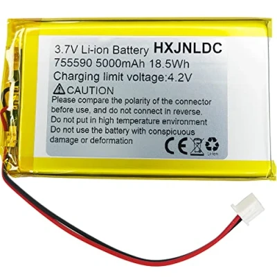 Imagen de CC 3.7V 500mAh 755590 batería de Litio polímero Recargable para DIY 3.7 5V Producto electrónico, Fuente alimentación Almacenamiento energía móvil Sustitución baterías