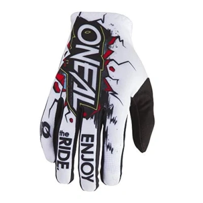 Imagen de O&#039;Neal Guantes de Ciclismo y Motocross MX MTB DH FR Downhill Freeride Materiales duraderos Flexibles, Palma ventilada Guante Matrix Villain Unisex Negro Blanco Talla XL