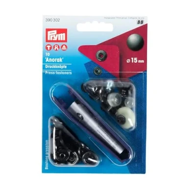 Imagen de Prym 390302 Botones pres.anorak 15mm brun. +herram.