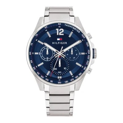 Imagen de Tommy Hilfiger Reloj Analógico de Cuarzo multifunción para hombre con Correa en Acero Inoxidable plateada 1791973