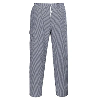 Imagen de Portwest Pantalón De Chef Chester, Tamaño: L, Color: Cuadritos azules, C078CHRL