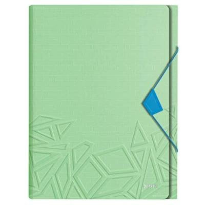 Imagen de Leitz Carpeta Acordeón A4 con 5 Compartimentos, Cierre de Goma Elástica, Capacidad para 250 Hojas, Verde, gama Urban Chic, 39970050