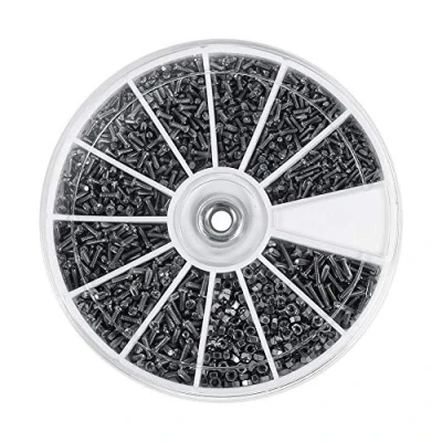 Imagen de Yosoo 600Pcs Pequeños Tornillos Tuerca Surtido Herramienta Kit De Acero Inoxidable Reparar M1 M1.2 M1.4 M1.6 Para Relojes Gafas