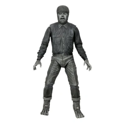 Imagen de NECA Figura de acción Universal Monsters Ultimate Wolf Man B&amp;W 7, Color Blanco