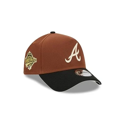 Imagen de New Era Atlanta Braves MLB Harvest World Series 1995 Brown Black 9Forty A Frame Snapback Cap One Size