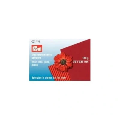 Imagen de Prym Alfileres de 0,85 x 26 mm, color negro, Hierro, 0,85mm