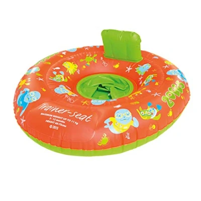 Imagen de Zoggs Inflable Flotador Barco de Natación Bebe, Bebés Unisex, Naranja/Verde/Multi, 3 12 Meses