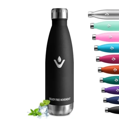 Imagen de Termo Botella Agua 500ml, Cantimplora Acero Inoxidable sin BPA, Termica Reutilizable a Prueba de Fugas, para Niños, Escuela, Oficina, Gimnasio y Actividades al Aire Libre​