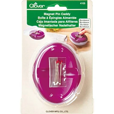 Imagen de clover Soporte magnético para alfileres (Burdeos), Rosa, 10,5 x 8 4,5 cm