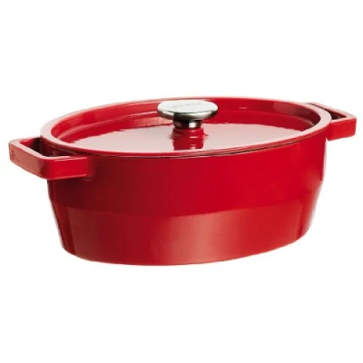 Imagen de Pyrex Slow Cook Cacerola De Hierro Fundido Oval, 29 Cm, 3,8 L, Todos Los Fuegos