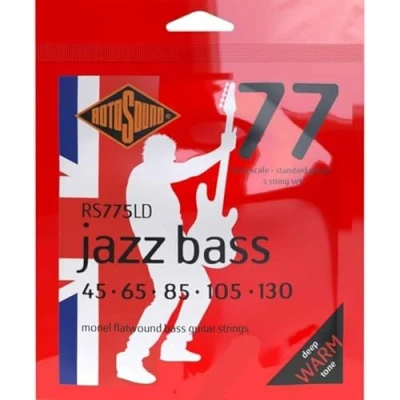 Imagen de Rotosound 77 Jazz Bass Flatwound long scale set 5 string Standard 45 130