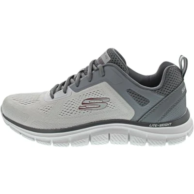 Imagen de Skechers Seguimiento Más Amplio, Zapatillas de Deporte Hombre, Malla Ingeniería Gris PU Charcoal Trim, 45.5 EU