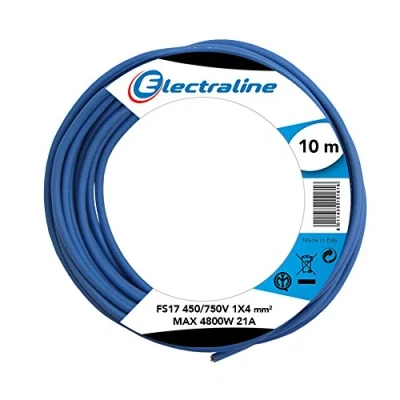 Imagen de Electraline 13231 cavo unipolare fs17, sezione 1 x 4 mm², blu, 10 m