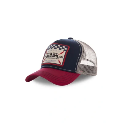 Imagen de Von Dutch Gorra Trucker Square Motors unisex, Azul marino e rojo, Talla única