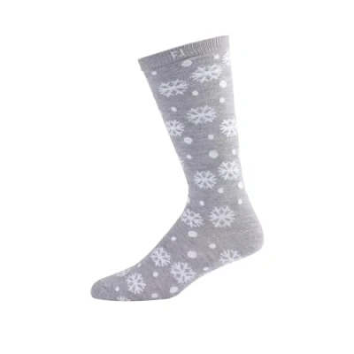 Imagen de FootJoy Calcetines navideños Prodry Crew, Gris/Nieve, Talla única para Hombre