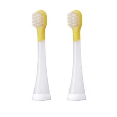 Imagen de Panasonic EW0942W835 Cepillos de repuesto para cepillo eléctrico (tamaño infantil), color blanco y amarillo