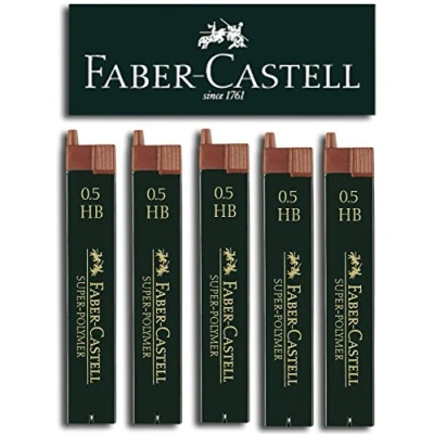 Imagen de Faber Castell SUPER POLYMER Minas finas (5 latas, 0,5 HB)