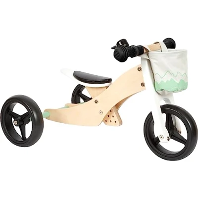 Imagen de small foot Bicicleta y Triciclo, Verde Salvia, con Asiento Ajustable, 12414