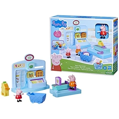 Imagen de Peppa Pig Peppa&#039;s Adventures en el supermercado Juguete Preescolar: 2 Figuras y 8 Accesorios A Partir de 3 años