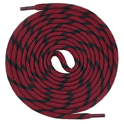 Imagen de Cordones para zapatos Mount Swiss© redondos de poliéster zapatillas trekking y trabajo, muy resistentes, 5 mm diámetro, 70 a 220 cm longitud, color Negro, talla 120