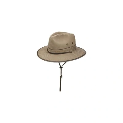Imagen de Stetson Sombrero Traveller de algodón Tarnell Hombre Verano con protección UV 40+ Tela Ojales ventilación Primavera/Verano Beige L (58 59 cm)