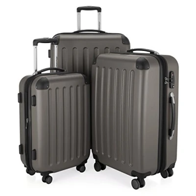 Imagen de HAUPTSTADTKOFFER SPREE Juego de 3 maletas rígidas, Trolley expandible, Equipaje viaje, 4 ruedas dobles, TSA, (S,M y L), Grafito
