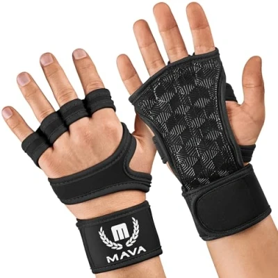 Imagen de Guantes de Pesas Mava con Soporte Muñeca Muñequera Gym y Mujer Hombre para Cross Training, Calistenia Gimnasio