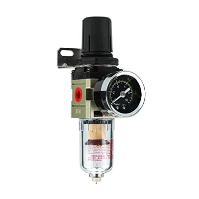 Imagen de Nuevo Separador de agua Reductor presión Regulador aire comprimido para compresor comprimido, filtro 1/4 pulgada