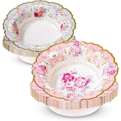 Imagen de Talking Tables tazón para postre con detalle floral “Truly Scrumptious’ ‘TS6’ Cartón. Multicolor.